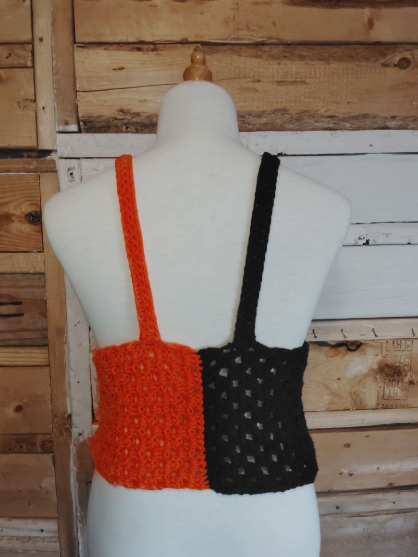Black and orange top