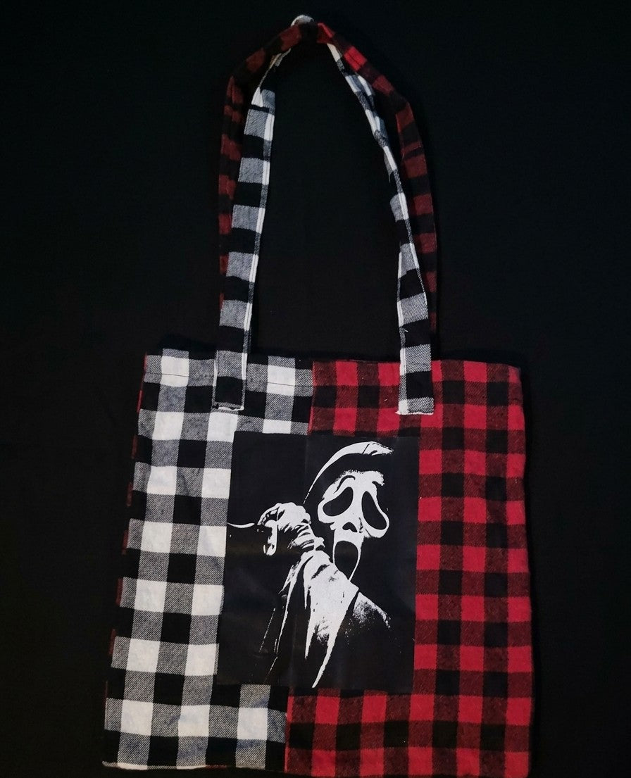 Plaid tote bag